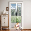 Thermal Insulated Door Screen 38" x 81",Fits Doors up to 36" x 80", Durable Self-Closing Privacy Door Cover Curtain Hands Free for Air Conditioner Room,Kitchen,Bedroom,Keep Cool in Summer