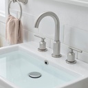 Bathroom Faucets for Sink 3 Hole,8 Inch Widespread Bathroom Sink Faucet with Pop-up Drain and Supply Lines, Stainless Steel Faucet for Vanity RV Farmhouse （Brushed）