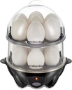 Hamilton Beach 3-in-1 Electric Egg Cooker for Hard Boiled Eggs, Poacher, Omelet Maker & Vegetable Steamer, Holds 14, Black (25508)
