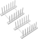 PRETYZOOM 2Pcs Dish Drying Rack Plate and Cutlery Storage Organizer Space Saving Kitchen Accessory for Countertop Material Vertical Draining Design for Healthy
