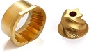 Conical Grinder Upper Lower Burr Compatible with Breville Sage Barista Express Impress Espresso Touch Coffee Machines BES870/875/876/878/880/860-5 star (Titanium Gold)