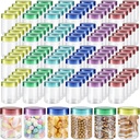 120 Pcs 8 oz Plastic Jars with Lids Clear Round Leakproof Storage Containers Empty Refillable Plastic Jars for Travel Storage Face Creams Kitchen Household Food Spice (Soft Color)