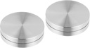Zerodeko 2pcs Aluminum Alloy Turntable Bases Cake Tray Round Cake Carrier Rotating Table Stand Bearings