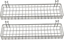 ABOOFAN 2pcs Hanging Iron Storage Basket Set Mesh Bathroom Organizer Kitchen Cabinet Holder Wall-Mounted Sundries Basket for Home Storage