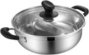 1pc Multi-functional Dual Hot Pot Two-flavor Induction Cooker Pot for Electric Stoves Thickened Design and Soup Easy to Clean and