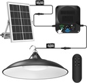 Solar Shed Lights Indoor Outdoor, 3200LM Motion Sensor Pendant Light Daytime Available with Remote & Button Control, IP65 Waterproof 4 Lighting Modes for Barn Garage Gazebo Chicken Coop Shop - 1 Pack