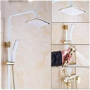 Shower Set European Black Copper Shower Set rain Massage Shower Temperature Controlled Portable Booster Nozzle Lift Booster Shower Multi-Function Shower Shower System