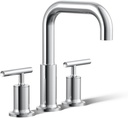 Kohler T14428-4-CP Purist Deck-Mount High-Flow Bath Faucet Trim with Lever Handles, Valve Not Included, Polished Chrome