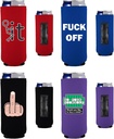Funny F*ck Magnetic Slim Can Coolie Designs 4 Pack