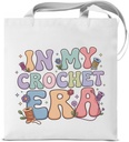 Crochet Tote Bags for Women Crocheters Knitters in My Crochet Era Reusable Grocery Shoulder Bag for Shopping Work Beach Knitters Totes Gifts