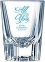 Personalized Color Printed Barcraft Shot Glass - All Roads Led To You - Blue - 72 pack