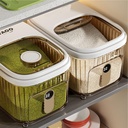 Rice Storage Container, Food Container, Dry Food Storage, Pet Food Dispenser, 13/24/35lbs Large Storage Bin with Lid,Silicone Ring & Moisture Proof,for Grain Cereal Soybean Corn,13lb