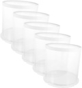Luxshiny Lightweight Round Cake Carrier 5pcs Plastic Cake Tuerware Lid for Storage and Display