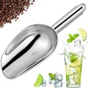 Premium Ice Scoop for Freezer - Multipurpose Metal Ice Scoop for Ice Machine - Stainless Steel Small Ice Scooper for Ice Bucket - Kitchen Gadgets Cookie Flour Pet Dog Food Scoop (3oz)