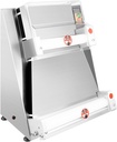 Pizza Dough Roller Sheeter, 4-16" 370W Commercial Electric Automatic Pizza Press Making Rolling Machine with Transparent Protective Cover, Pastry Press Making Machine 0.7-5.4mm Adjustable Thickness