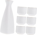 KICHOUSE 1set Elegant Ceramic Sake Cup Vintage Tea Pot and Sake Cups for Business Entertaining Gatherings