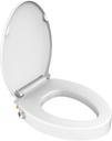 Swiss Madison Ryse 3 in. Raised Elongated Soft Close ADA Compliant Toilet Seat with Bidet in Glossy White