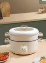 Electric Hot Pot Mini Portable Electric Pan Non-Stick Multi-Cooker with Lid Temperature Adjustments For Travel/Dormitory