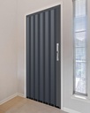 Accordion Door Lockable Accordion Folding Door, Aluminum Alloy Sliding Closet Doors for Home, Bathroom Bedroom Camper Privacy Protection Room Divider Gate(45x80in(114.3x203.2cm))