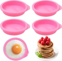 4 Pcs Air Fryer Egg Molds, Silicone Non-Stick Muffin & Toast Maker, Reusable Baking Cups Lids for Quick Cooking, Easy to Clean Air Fryer Accessories