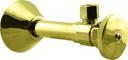 Westbrass D1112-01 Round Handle Angle Stop Shut Off Valve, 1/2" Copper Sweat x 3/8" OD Compression Outlet, Polished Brass