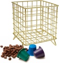 Storage Organizer Coffee Pods Holders for counter with Large Capacity Coffee Capsule Holder (Gold)