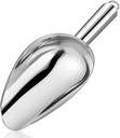 Ice Scoop,8 oz Metal Ice Scoop for Freezer,Stainless Steel Scooper for Ice Machine,Ice Bucket,Bar,Kitchen,Parties,Food Scoop for Popcorn,Flour,Candy,Pet Food