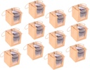 12pcs Single Cupcake Boxes Window Paper Bakery Packaging for Desserts Muffins Treats Easy Assembly for Home