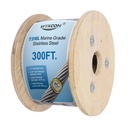 316L Stainless Steel Wire Rope - 300ft - 3/16 Stainless Steel Cable Railing - 1 x 19 Strand Core - Deck Railing Cable de Acero Garden Trellis Fencing Cable de Acero inoxidable 5 mm