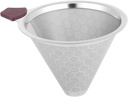 1Pc Reusable Stainless Steel Coffee Filter Coffee Dripper for Cups Tea Filter with Easy Clean Design for Home Brewing Professional