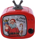 Stephanie Imports Merry Christmas - Vintage TV Christmas Themed Winter Holiday Ceramic Cookie Jar