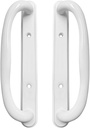 10" Olympus Sliding Patio Glass Non-Keyed Dummy Handle Set Replacement - Fits 3-15/16" inches Hole Spacing, and 1-1/4" to 2-1/4" Door Thickness - No Latch (White)