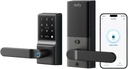 eufy Smart Lock C33, Keypad Door Lock with Handle, Fingerprint Door Knob, Keyless Entry Door Lock for Front Door and Bedrooms, Electronic Deadbolt, Wi-Fi, Remote App Control, IP53 Waterproof, Black
