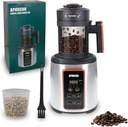 Coffee Bean Roaster Electric Air Coffee Roaster Machine for Home Use with Coffee Bean Chaff Collection Basket Adjustable Timer & Variable Heat Settings & Air Fan Setting 1500W 100g