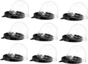 PRETYZOOM 100pcs Round Plastic Egg Yolk Puff Container Baking Packing Box Dome Cupcake Boxes Lids for Desserts Parties and Events