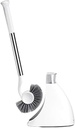 simplehuman Toilet Brush with Caddy, Stainless Steel, White