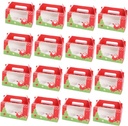 Ciieeo 20pcs Window Cupcake Boxes Insert for Food-grade for Christmas Treats Standard Pastries Convenient Handle