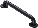 12" Black Bathroom Anti-Slip Straight Grab bar, 1.45 Inch Diameter, Bathtub Textured Shower Bar, Home Saftey Armrest, Toilet Support, Available for Towel Holder and Door Handle