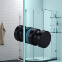 YIDELAI-Glass Door Handle, 2.4 inch Aluminum Alloy Single Hole Handle, Solid Cylindrical Shower Room Sliding Glass Door Handle, Bathroom Shower Room Accessories.(1, black2)