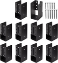 Concealed Joist Hangers, 30 Pcs 2"x4" Outdoor Trim Concealed Flanges with Screws, for Beam,Swing, Handrail,Fence (30, 2"x4")