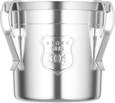 Stainless Steel Airtight Canister for Kitchen, 6L/202 OZ Rice Cereal Grain Dry/Wet Food Canisters Container w/Handles+Lid for Flour, Sugar, Coffee and Tea Fresh Storage