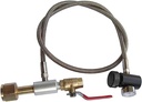 New Soda Club High Pressure Hose CO2 Fill Station For Filling Soda Tank (Single valve,36" Stainless Steel Braided Hose With Gauge)