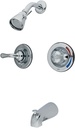 Kingston Brass KB671 Twin Handles Tub Shower Faucet, Polished Chrome