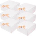 OUNONA 6pcs Cake Boxes Bowknot Dessert Wrapping Boxes for Party Events Cardboard Design Window for Easy Viewing for Cakes Pastries