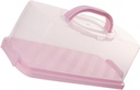 Portable Bread Box with Handle Airtight Rectangular Bread Keeper for Outdoor Picnics and Parties Reusable Transparent Storage Container for Bread and Cakes