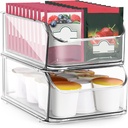 Coffee Pod Holder Tea Bag Organizer Drawer, Stackable K Cup Organizer, Clear Tea Bag Holder, Multi-Functional Kitchen Organizers and Storage, 2 Layers