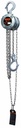 Harrington CX003 Mini Hand Chain Hoist, Hook Mount, 1/4 Ton Capacity, 10' Lift, 8.5" Headroom, 0.8" Hook Opening