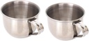 Alipis 2pcs Stainless Steel Tea Cups Sake Plum Wine Mugs Easy to Clean for Housewarming Rim Design for Comfort