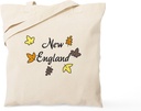 CafePress New England Tote Bag Reusable Natural Beige Canvas Shopping Bag
