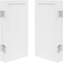 Solid Wood Swinging Doors Partition Swing Door Passageway Dividing Door Double Passing Doors for Stairs Bathroom Bedroom Balcony (White, 31.5 * 36in)